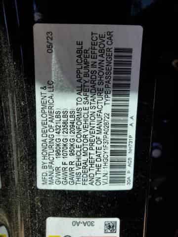 2023 Honda Accord Ex Background