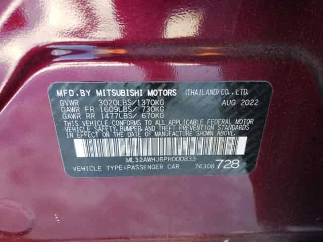 2023 Mitsubishi Mirage Se Background