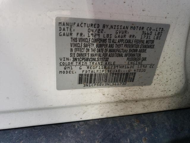2022 Nissan Kicks S salvage
