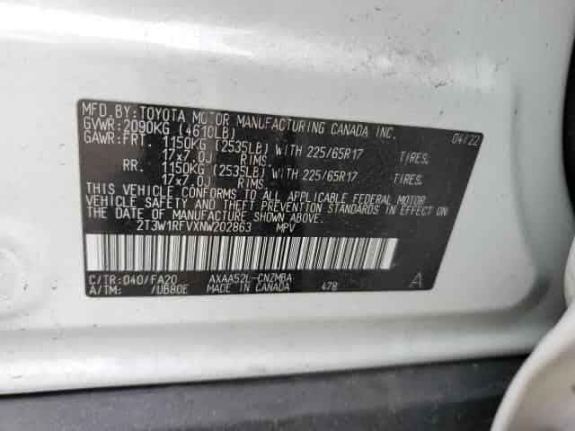 2022 Toyota Rav4 Xle Background