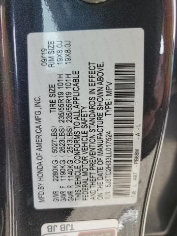 2020 Acura Rdx salvage