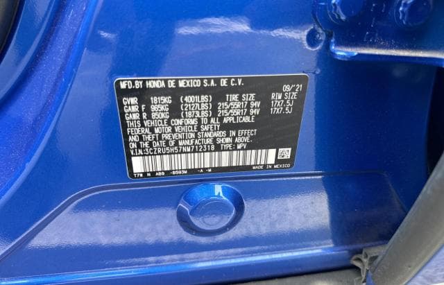 2022 Honda Hr-v Ex salvage