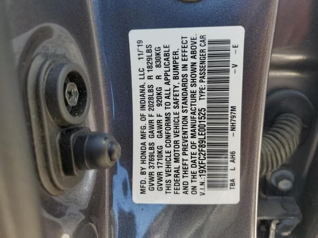 2020 Honda Civic Sport Salvage Car