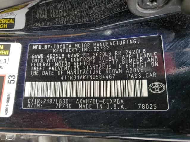 2022 Toyota Camry Xse Background