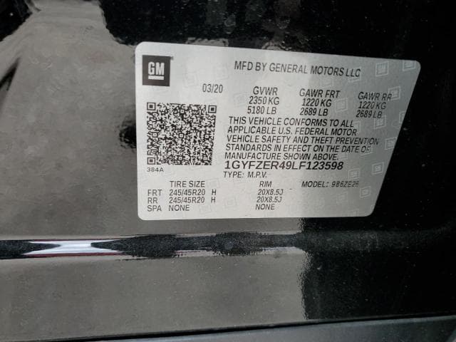 2020 Cadillac Xt4 Sport Salvage Car