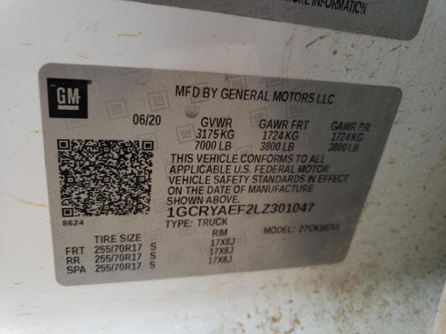 2020 Chevrolet Silverado K1500 Salvage Car