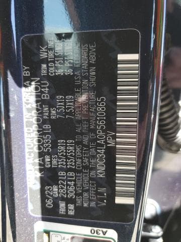 2023 KIA Ev6 Light Salvage Car