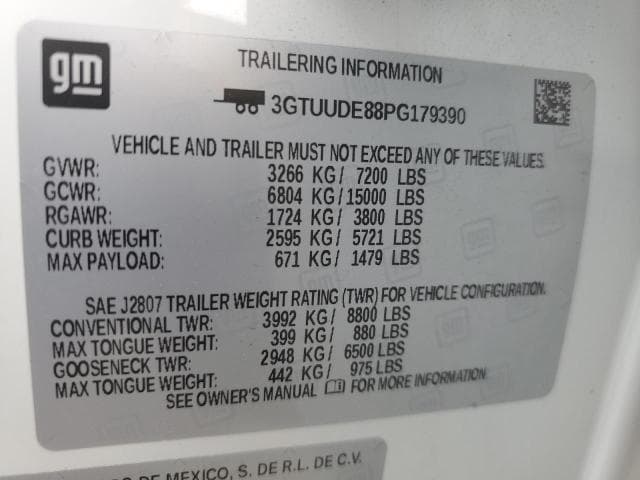 2023 GMC Sierra K1500 Slt Salvage Car