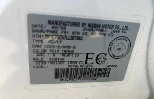 2020 Nissan Kicks Sv Background