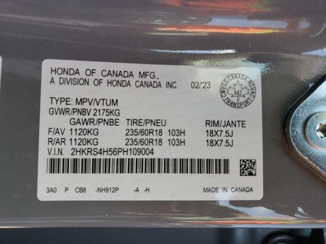 2023 Honda Cr-v Sport salvage