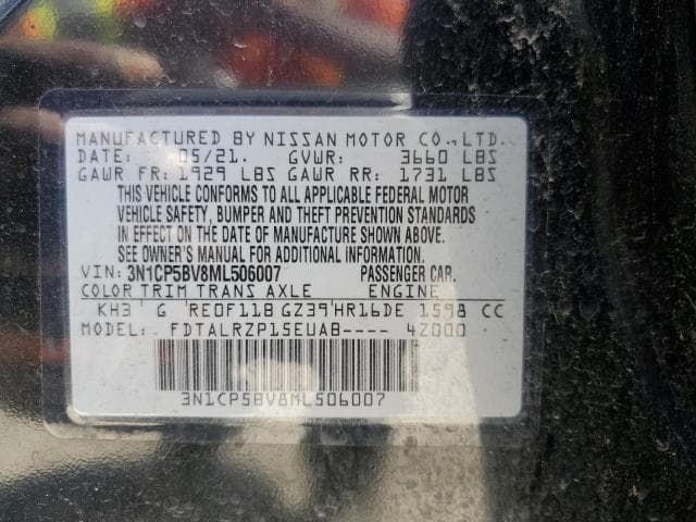 2021 Nissan Kicks S salvage