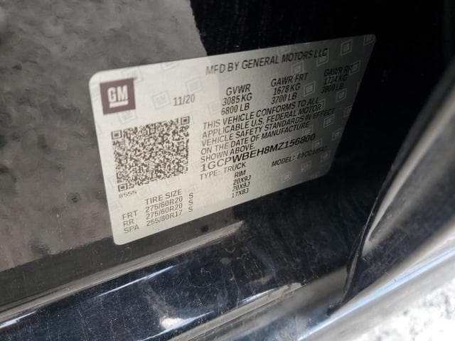 2021 Chevrolet Silverado C1500 Custom salvage