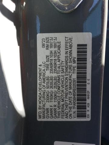 2024 Honda Cr-v Sport-l Salvage Car